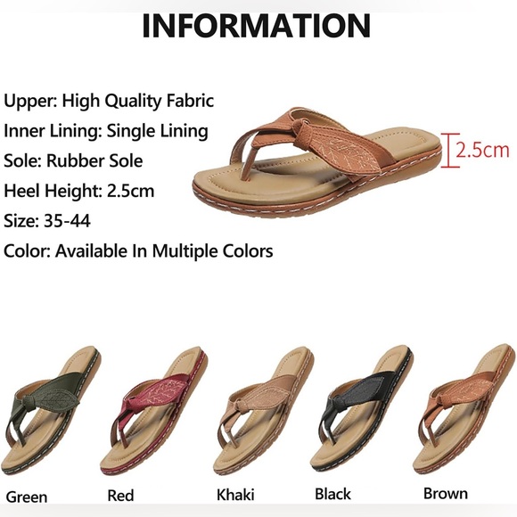 Olive Green Knot-Detail Flip-Flop - Yasirun - size 9(40) - new - Picture 2 of 8